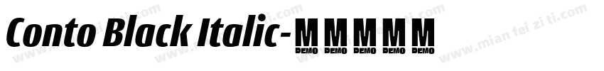 Conto Black Italic字体转换